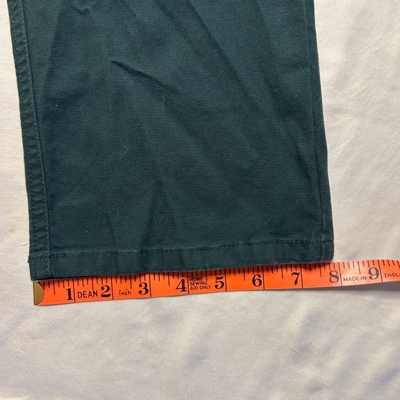 Stio Pants Men’s 32R Green Rivet Canvas Durable Hiking Outdoors Gusset Workwear - Picture 11 of 13